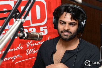 Sai Dharam Tej and YVS Chowdary at Red FM